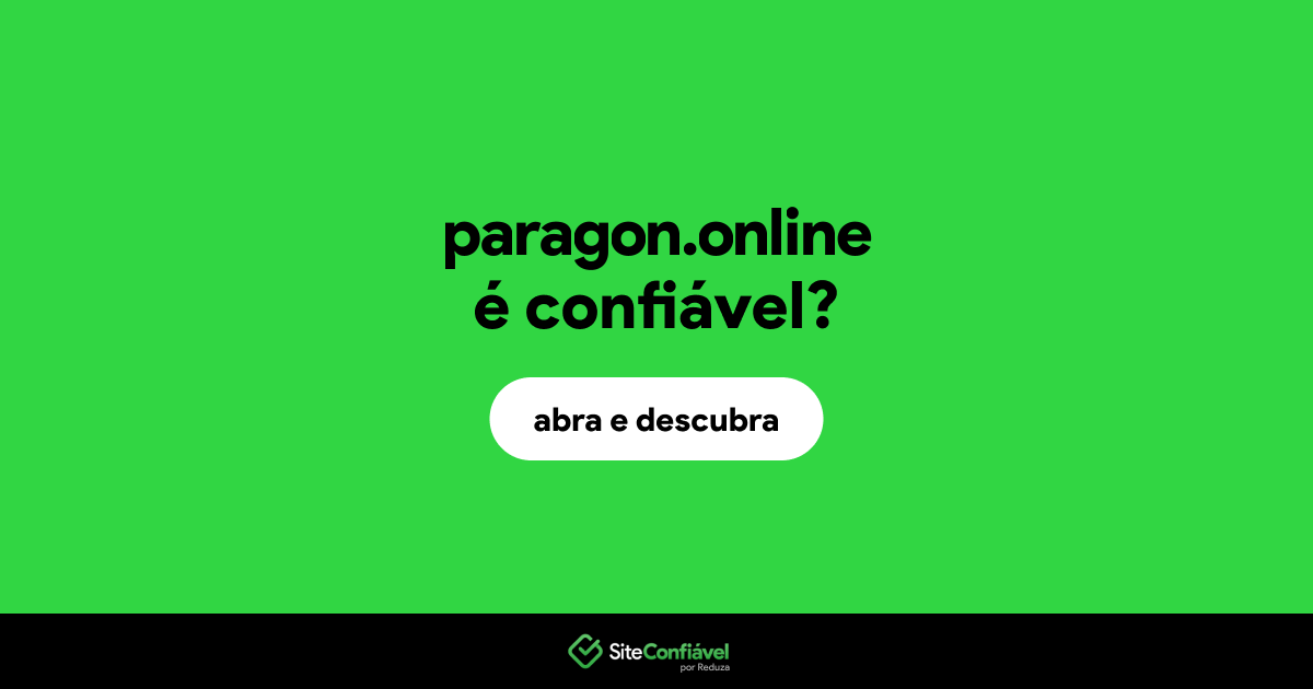 O site paragon.online é confiável?