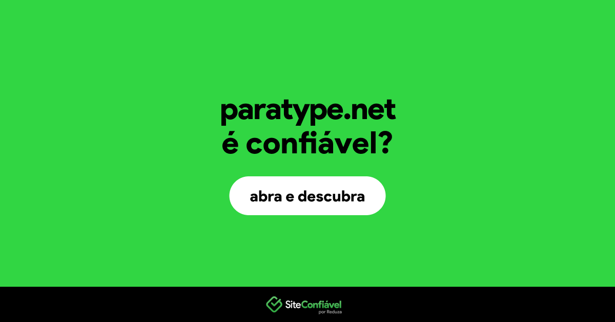 O site paratype.net é confiável?