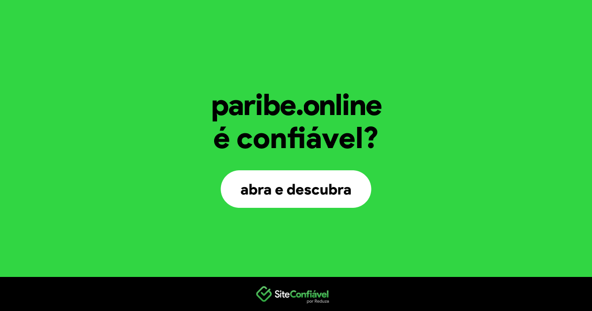 O site paribe.online é confiável?