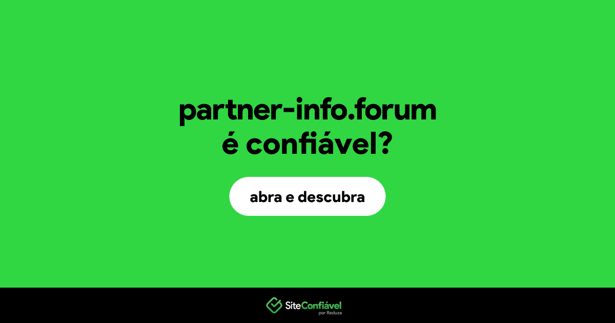 O site partner-info.forum é confiável?