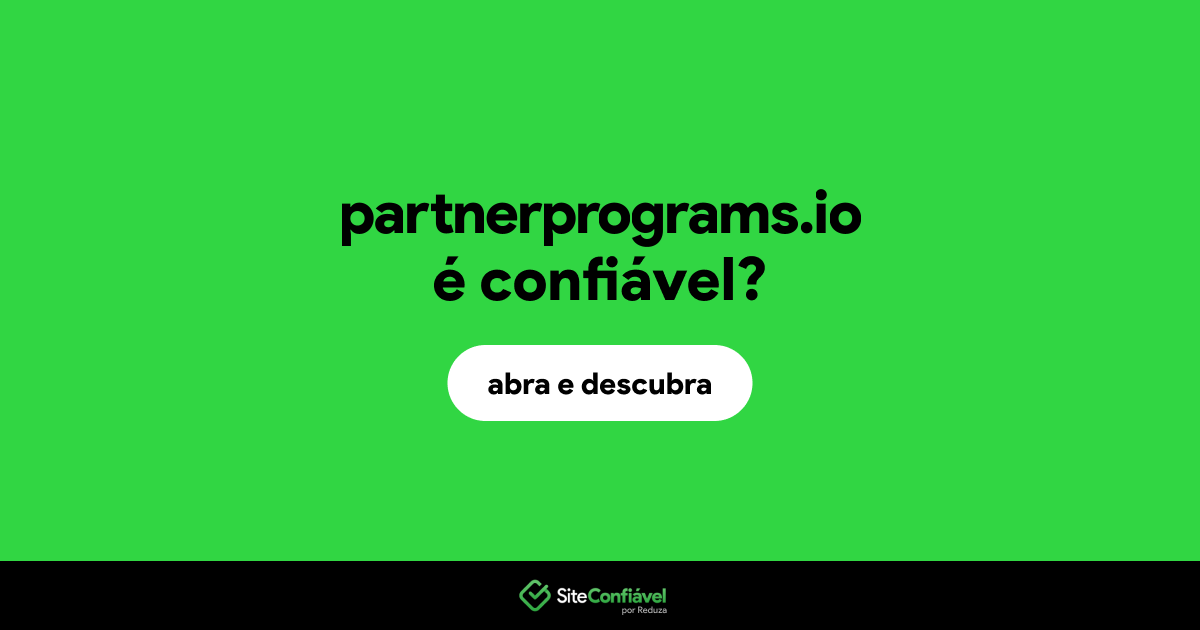 O site partnerprograms.io é confiável?