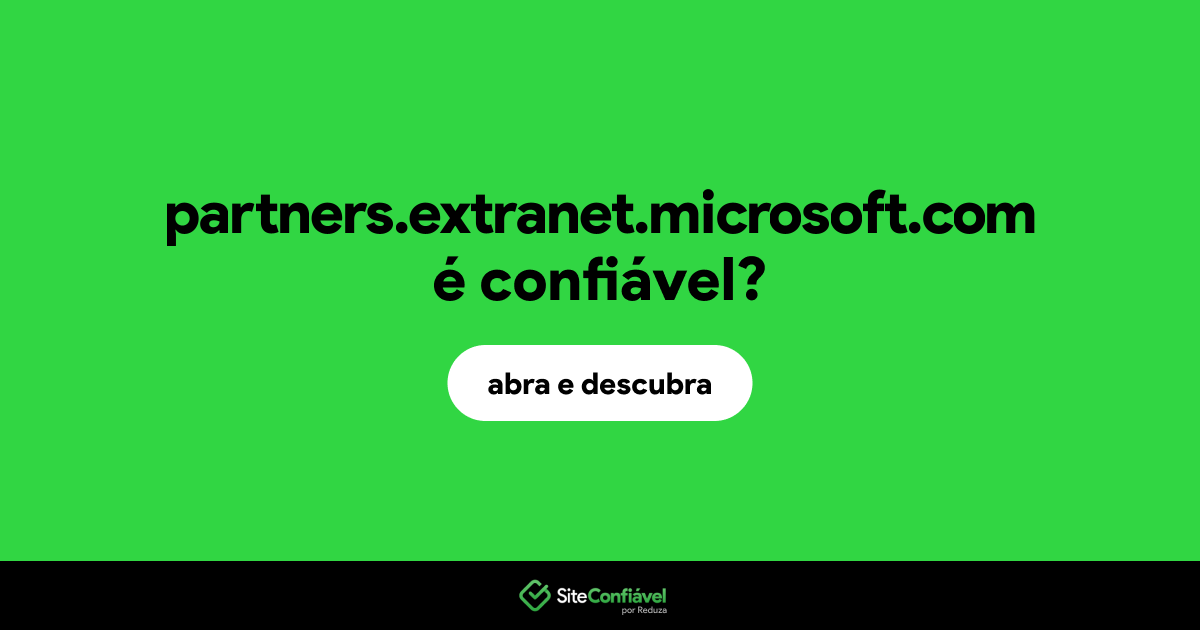 O site partners.extranet.microsoft.com é confiável?