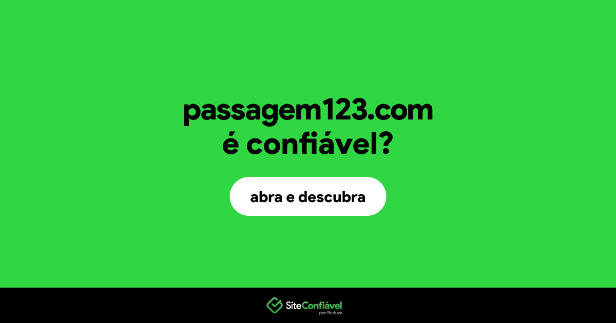 O site passagem123.com é confiável?