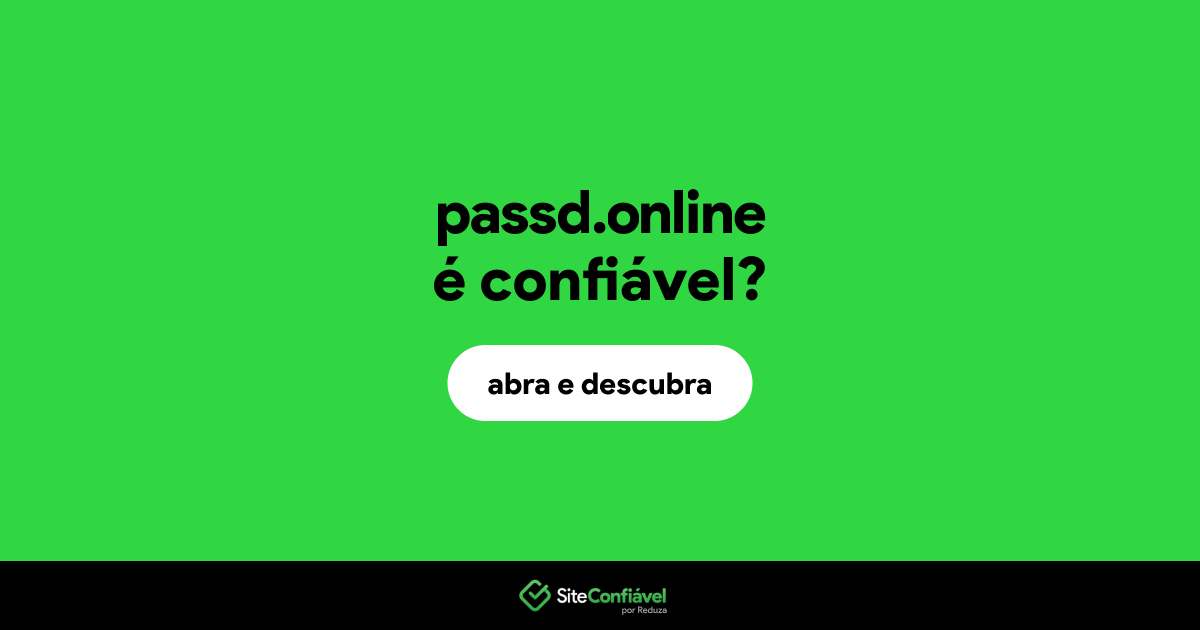 O site passd.online é confiável?