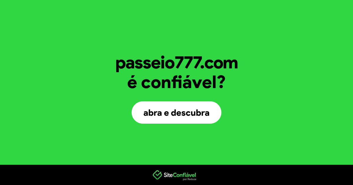 O site passeio777.com é confiável?
