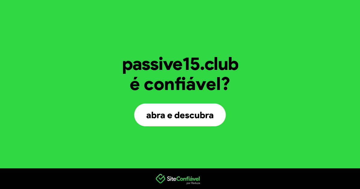 O site passive15.club é confiável?