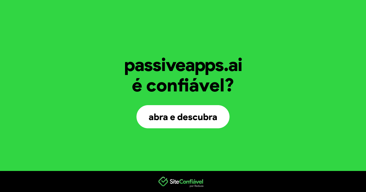 O site passiveapps.ai é confiável?