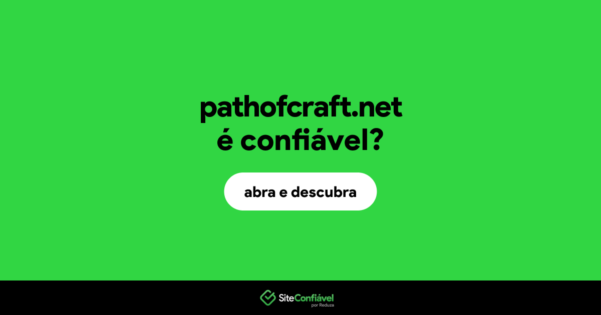 O site pathofcraft.net é confiável?