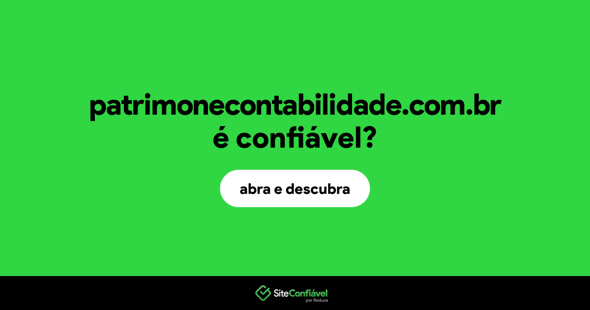 O site patrimonecontabilidade.com.br é confiável?