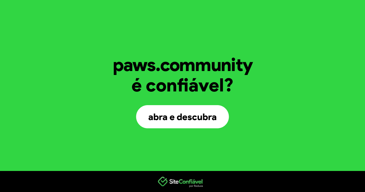 O site paws.community é confiável?