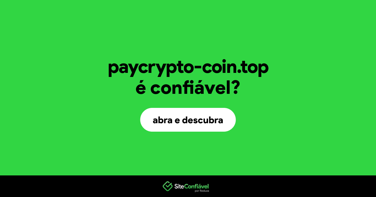 O site paycrypto-coin.top é confiável?