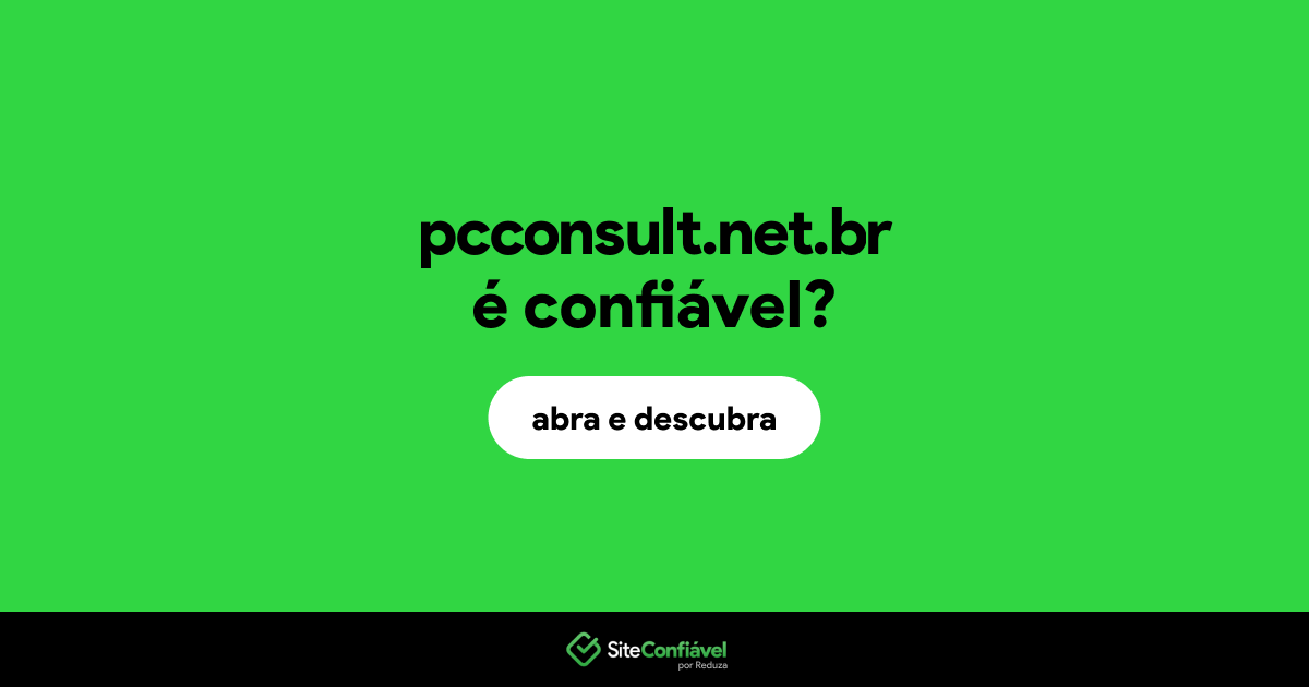 O site pcconsult.net.br é confiável?