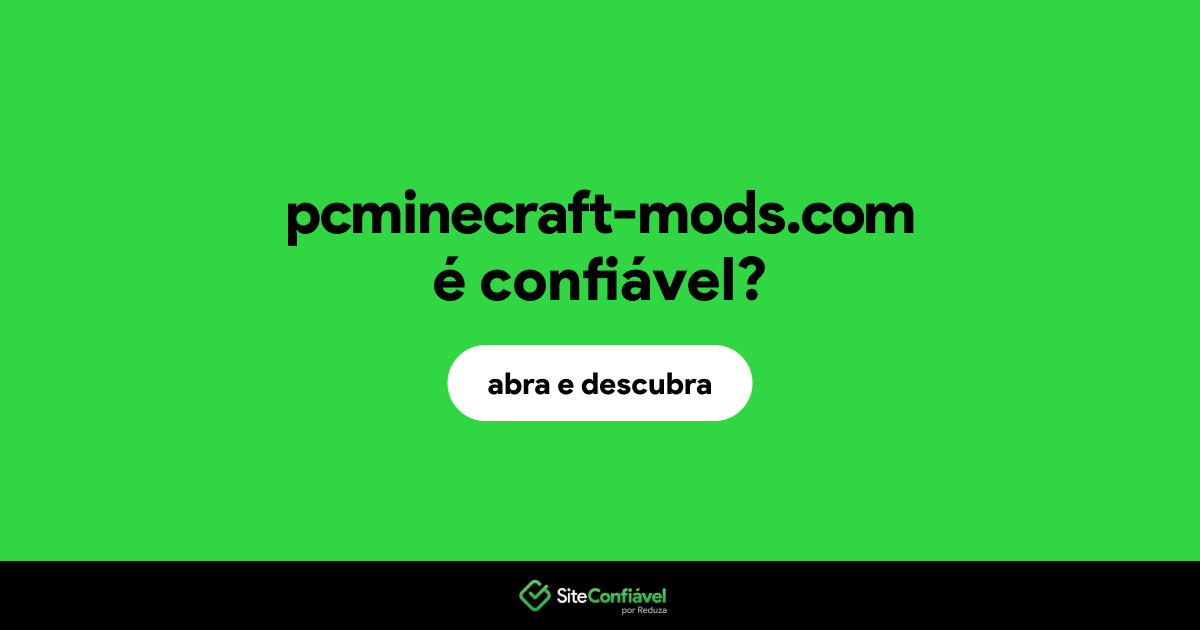 O site pcminecraft-mods.com é confiável?