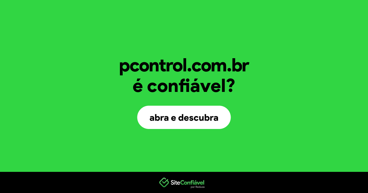 O site pcontrol.com.br é confiável?