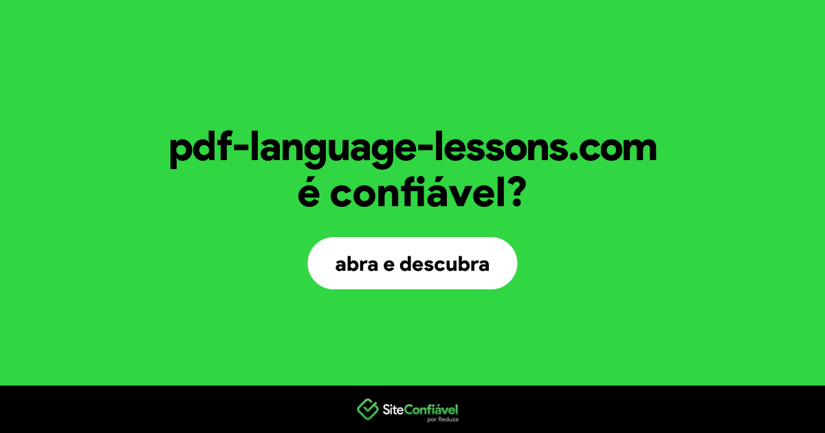 O site pdf-language-lessons.com é confiável?