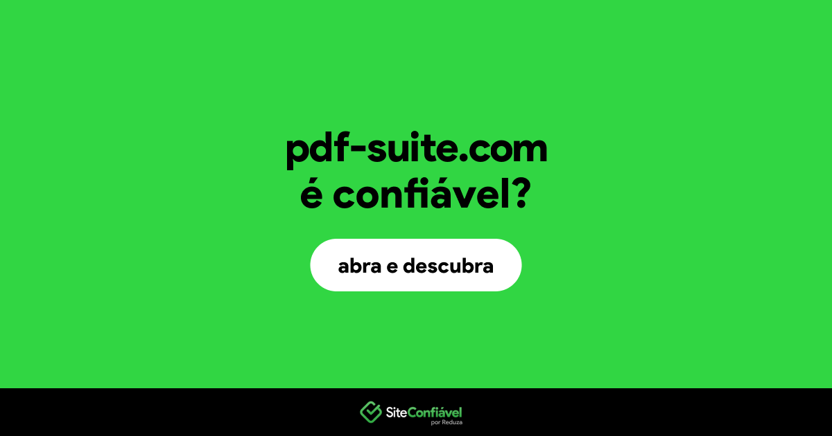 O site pdf-suite.com é confiável?