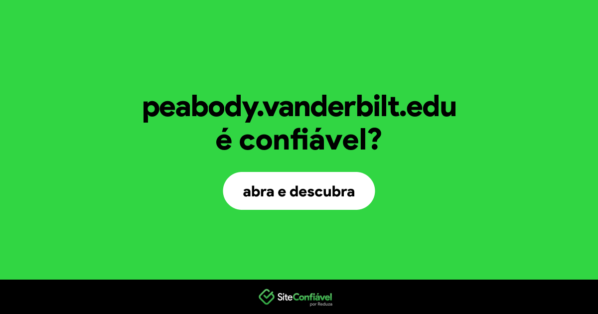 O site peabody.vanderbilt.edu é confiável?