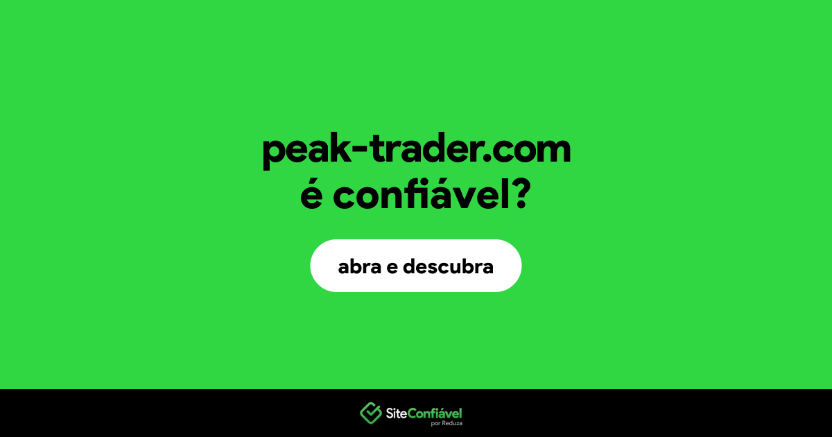 O site peak-trader.com é confiável?