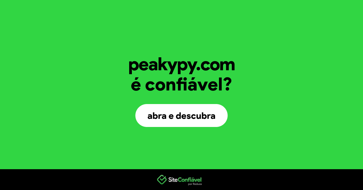 O site peakypy.com é confiável?