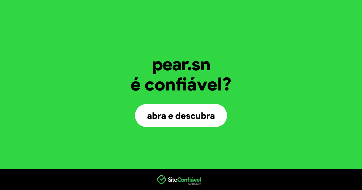O site pear.sn é confiável?