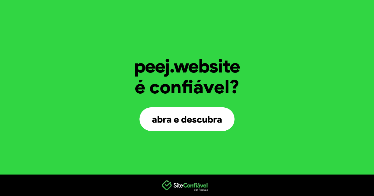 O site peej.website é confiável?