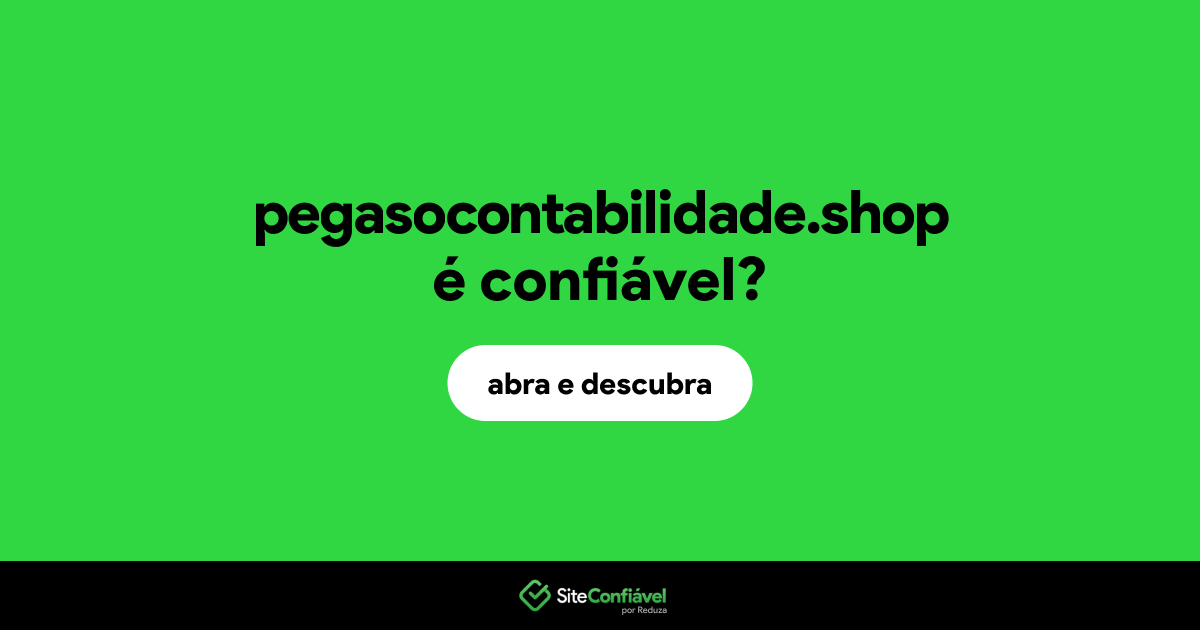 O site pegasocontabilidade.shop é confiável?