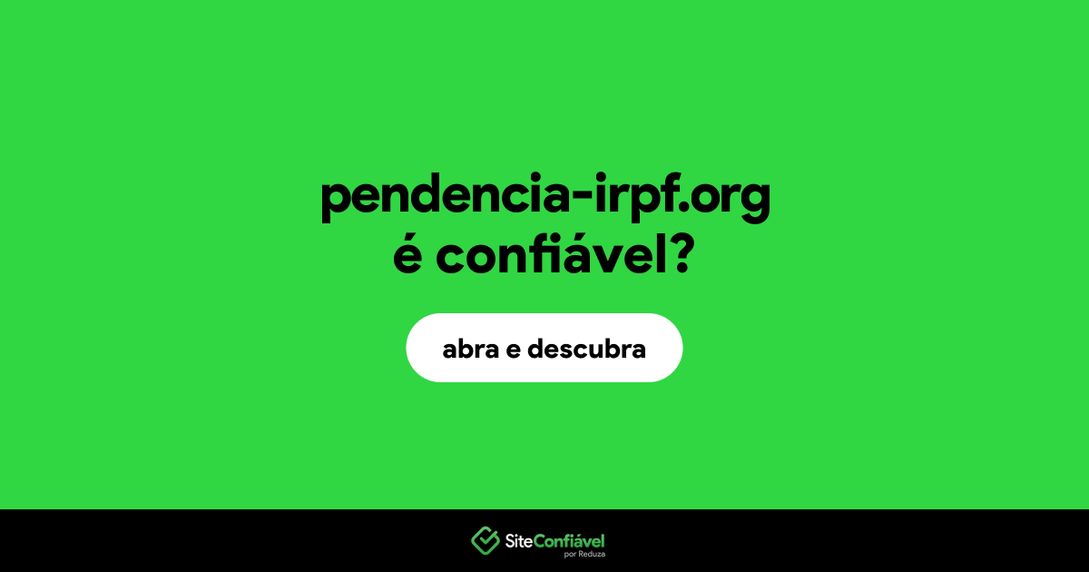 O site pendencia-irpf.org é confiável?