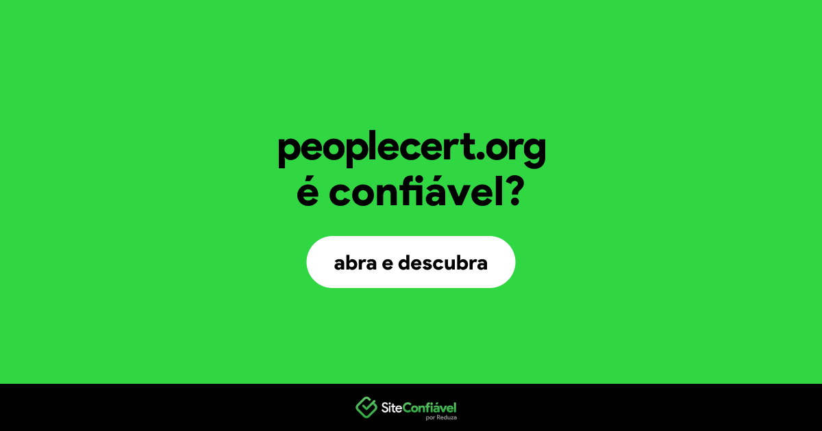 O site peoplecert.org é confiável?
