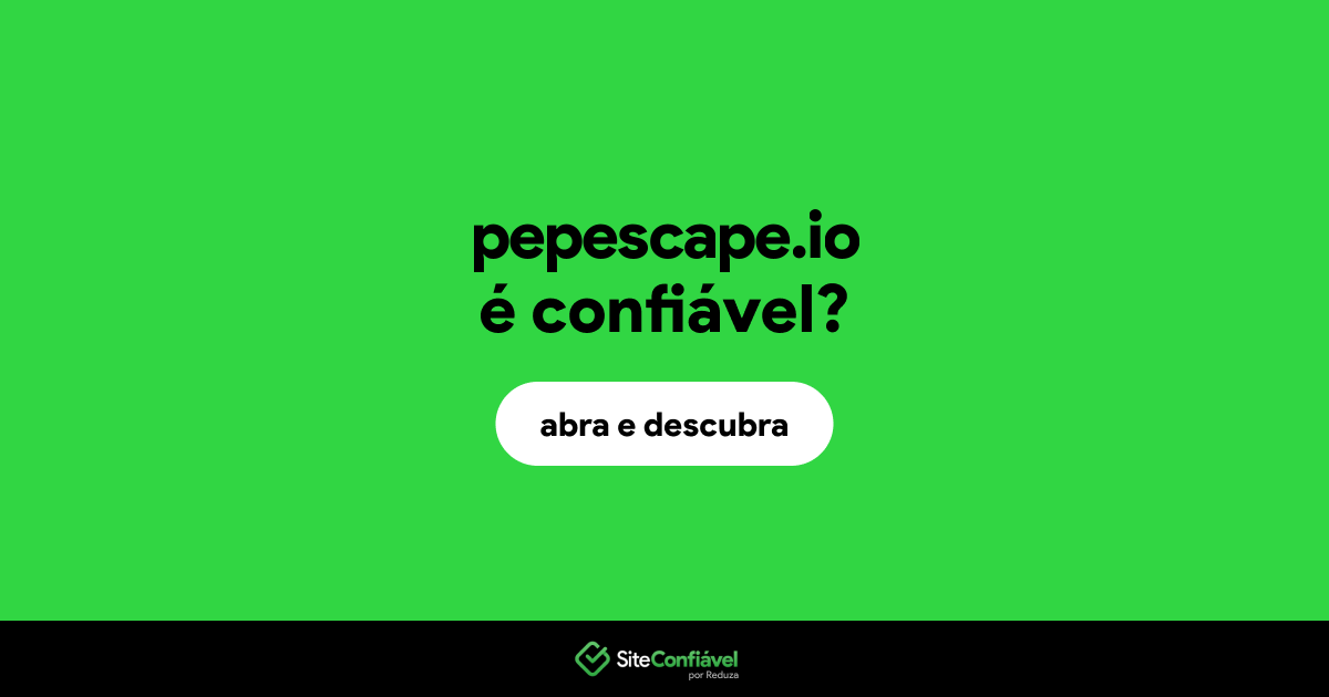 O site pepescape.io é confiável?