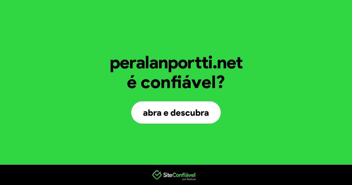 O site peralanportti.net é confiável?