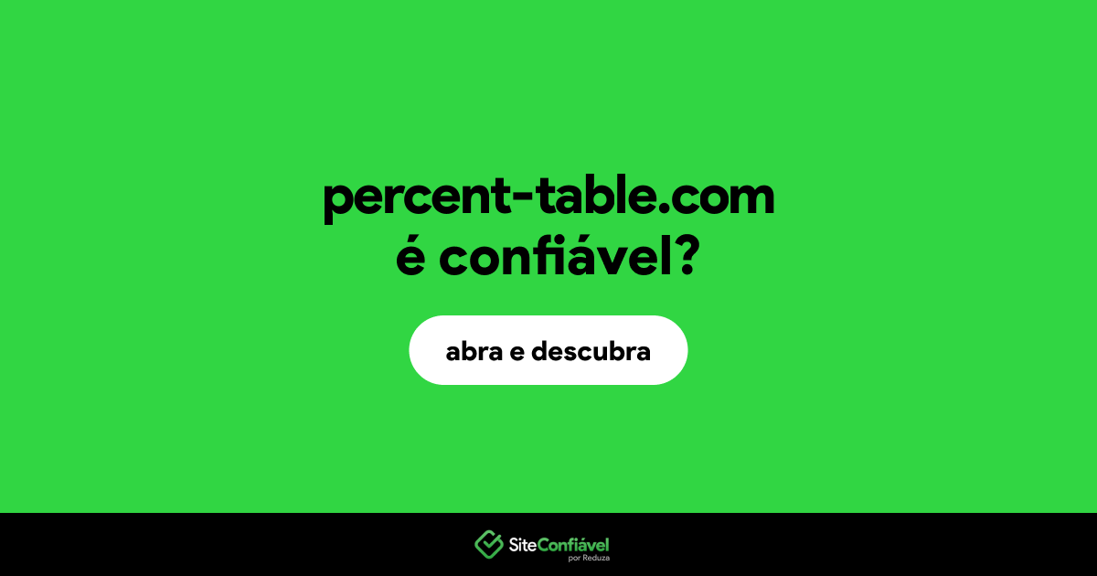 O site percent-table.com é confiável?