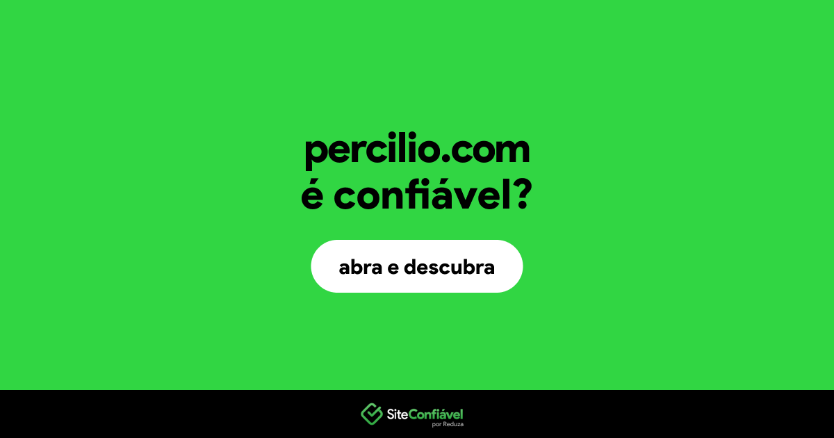 O site percilio.com é confiável?