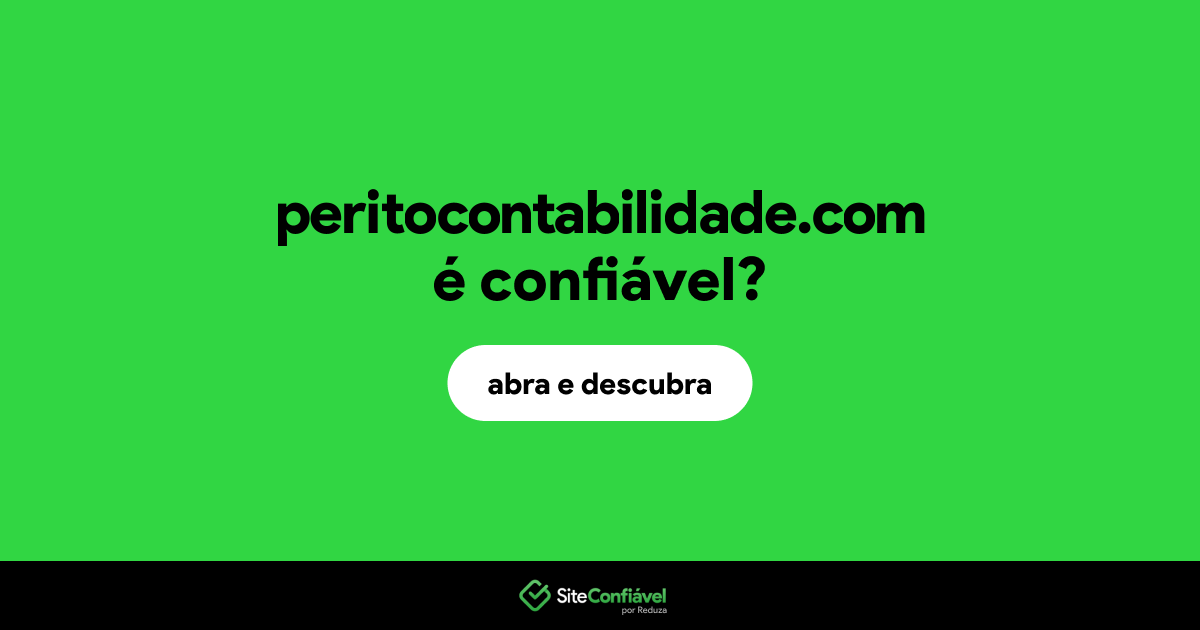 O site peritocontabilidade.com é confiável?