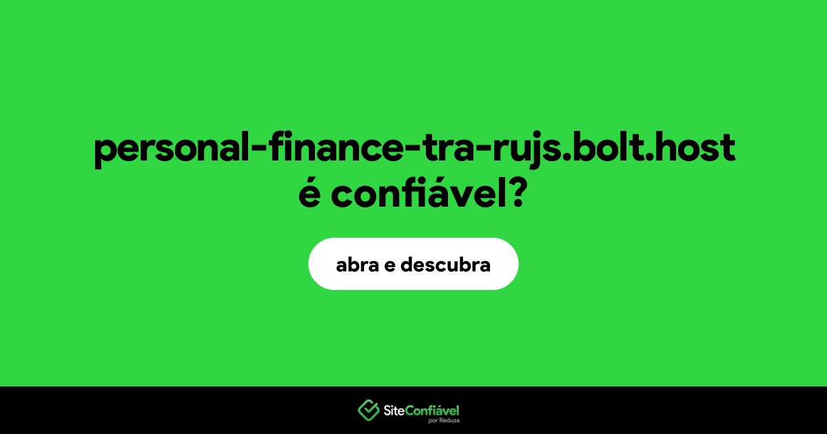 O site personal-finance-tra-rujs.bolt.host é confiável?