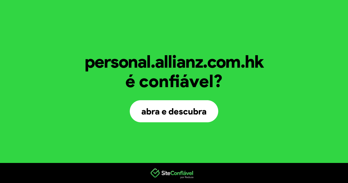 O site personal.allianz.com.hk é confiável?