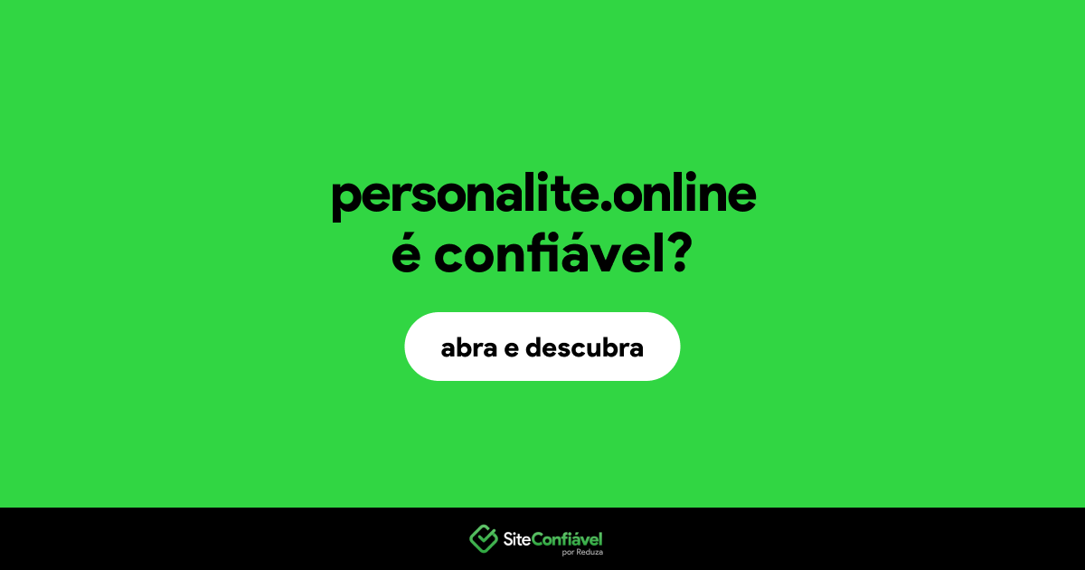 O site personalite.online é confiável?