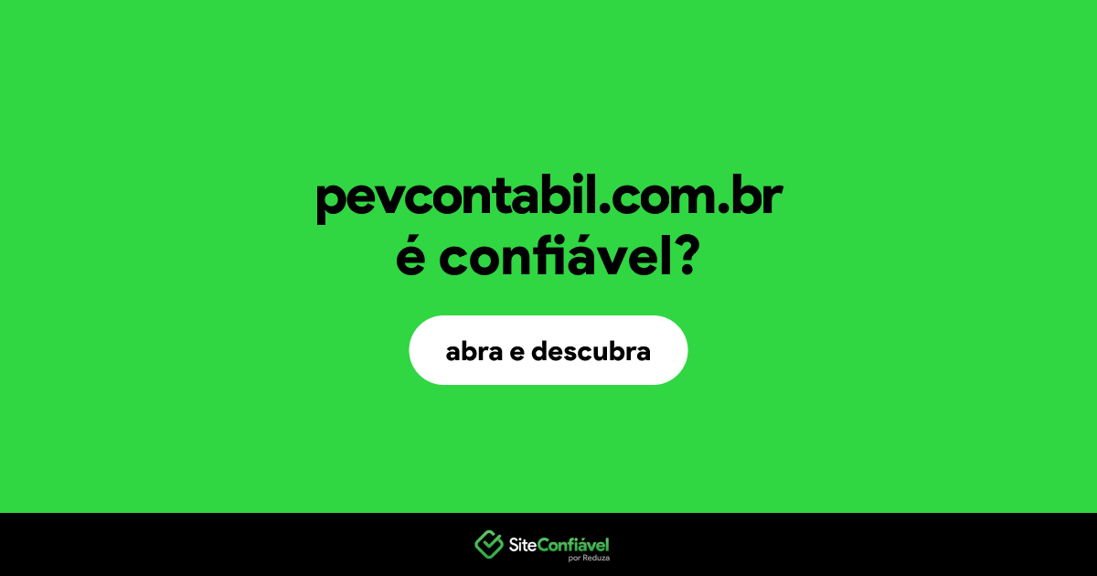 O site pevcontabil.com.br é confiável?