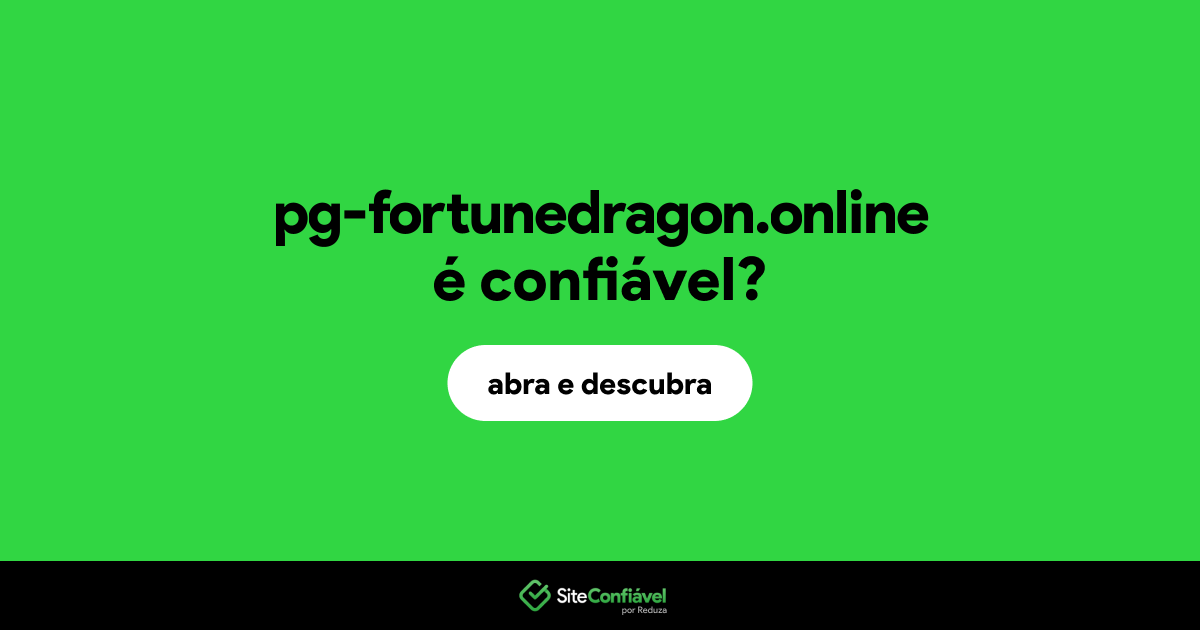 O site pg-fortunedragon.online é confiável?