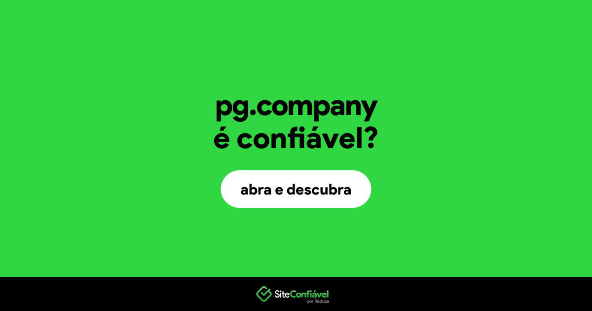 O site pg.company é confiável?