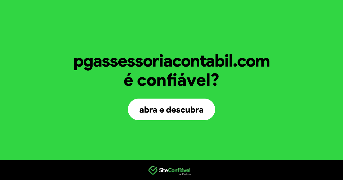 O site pgassessoriacontabil.com é confiável?