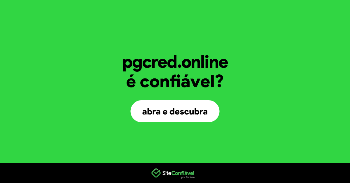 O site pgcred.online é confiável?
