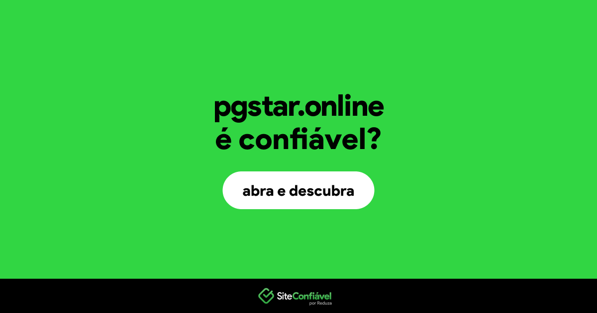 O site pgstar.online é confiável?