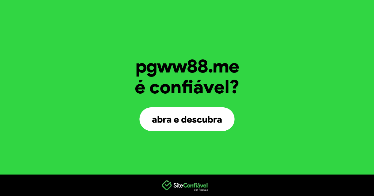 O site pgww88.me é confiável?