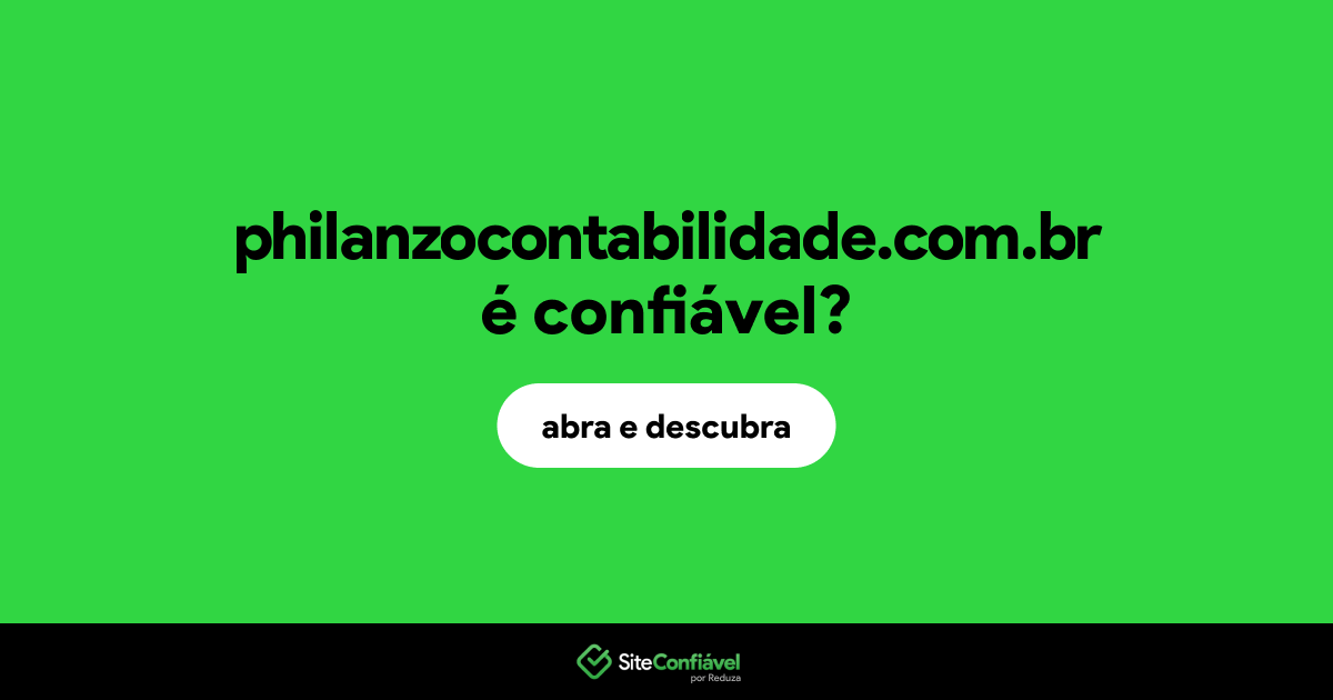 O site philanzocontabilidade.com.br é confiável?