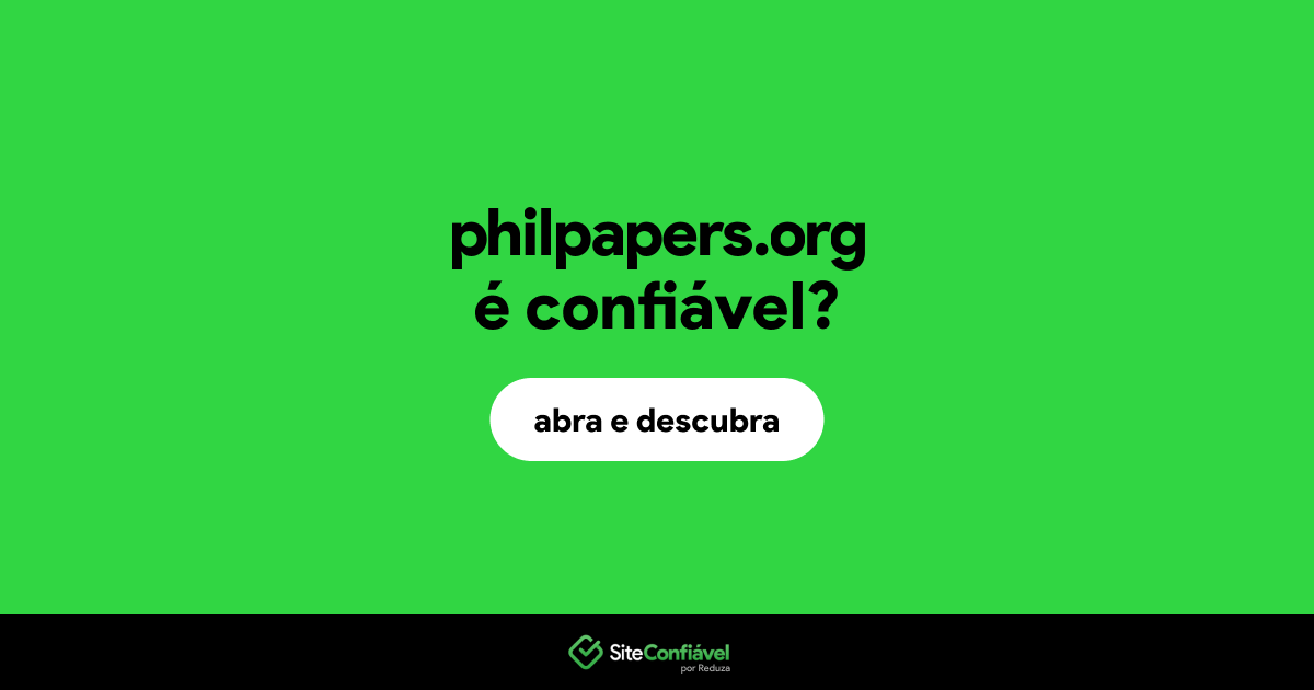 O site philpapers.org é confiável?
