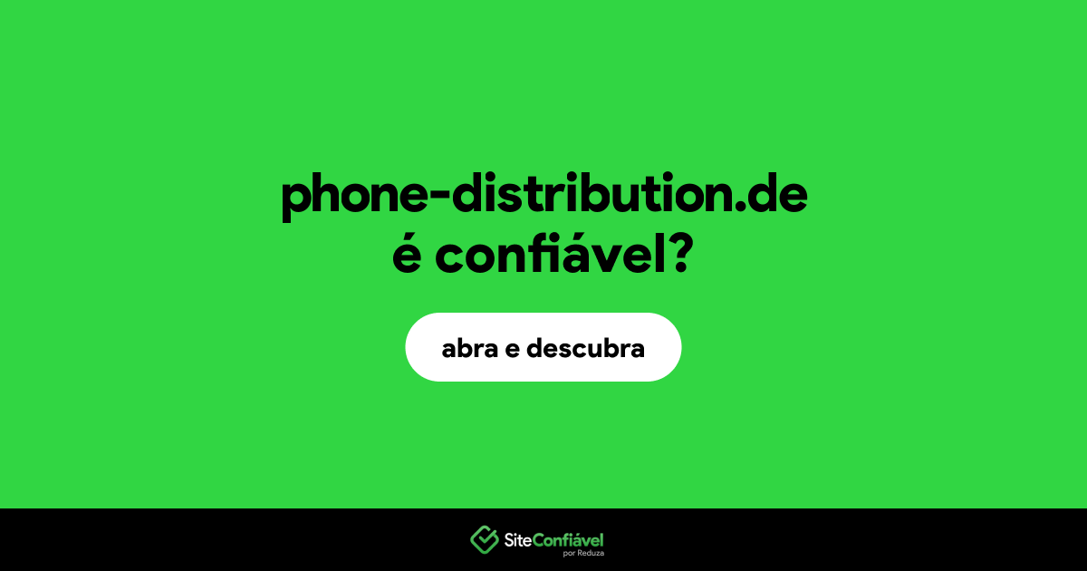 O site phone-distribution.de é confiável?