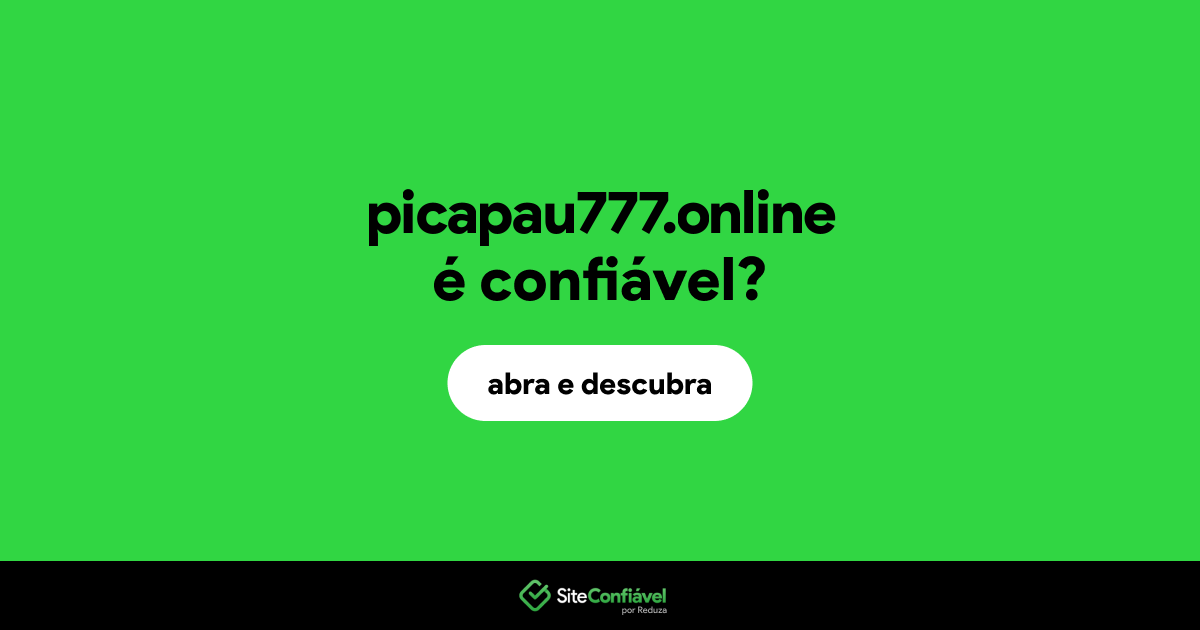 O site picapau777.online é confiável?