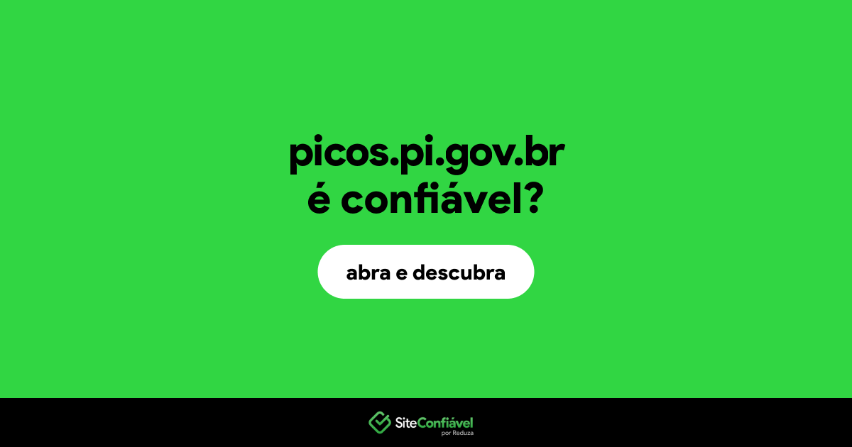 O site picos.pi.gov.br é confiável?
