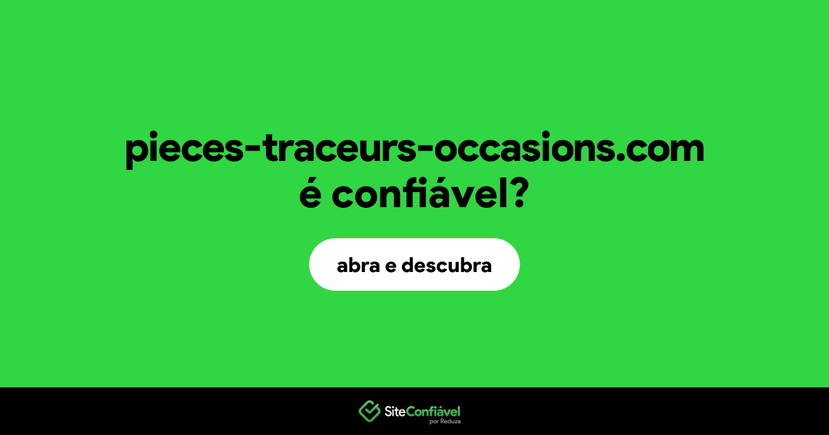 O site pieces-traceurs-occasions.com é confiável?