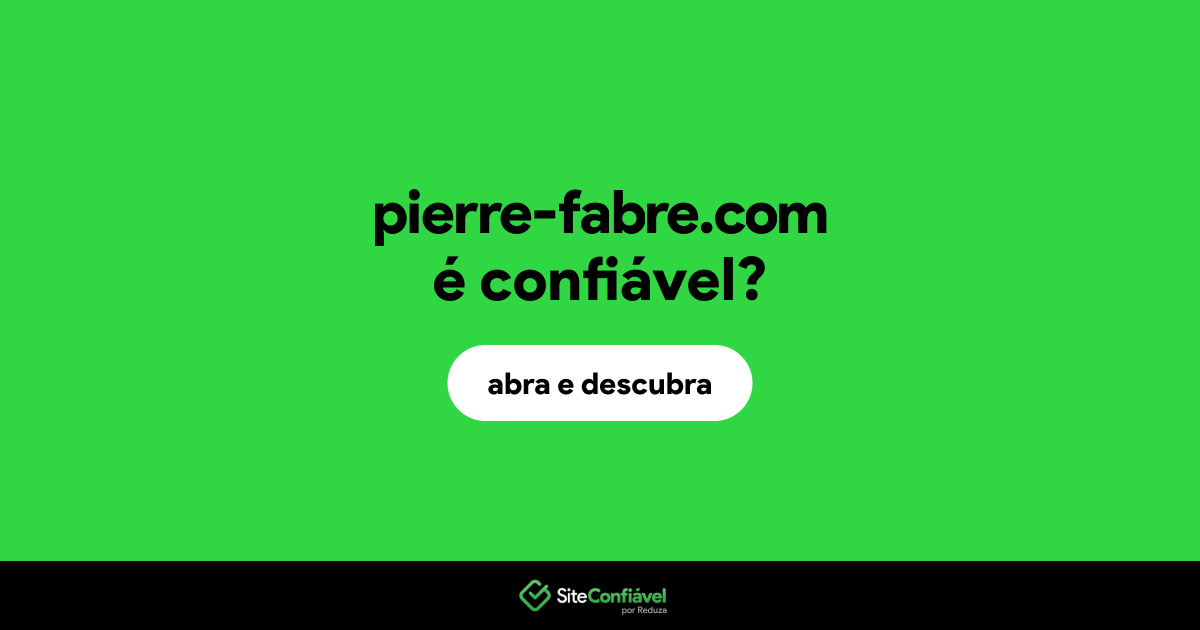O site pierre-fabre.com é confiável?